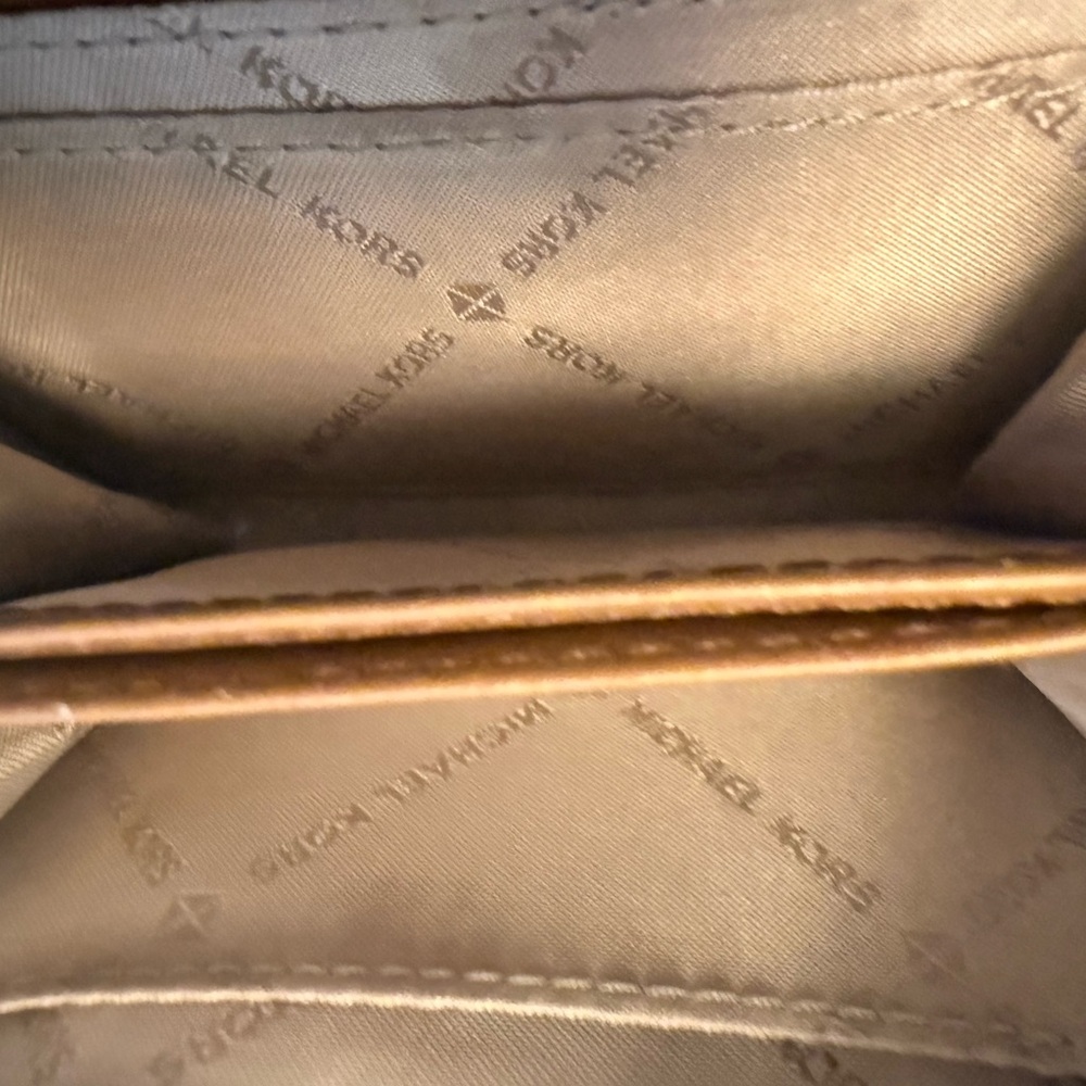 Michael Kors Gold and Brown Small Wallet - Picture 8 of 12
